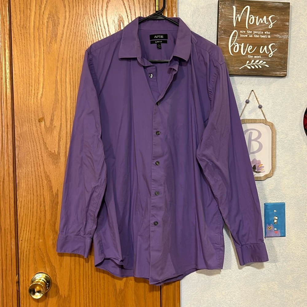 Apt 9 Purple Dress Shirt - Men’s Size 17 34/35